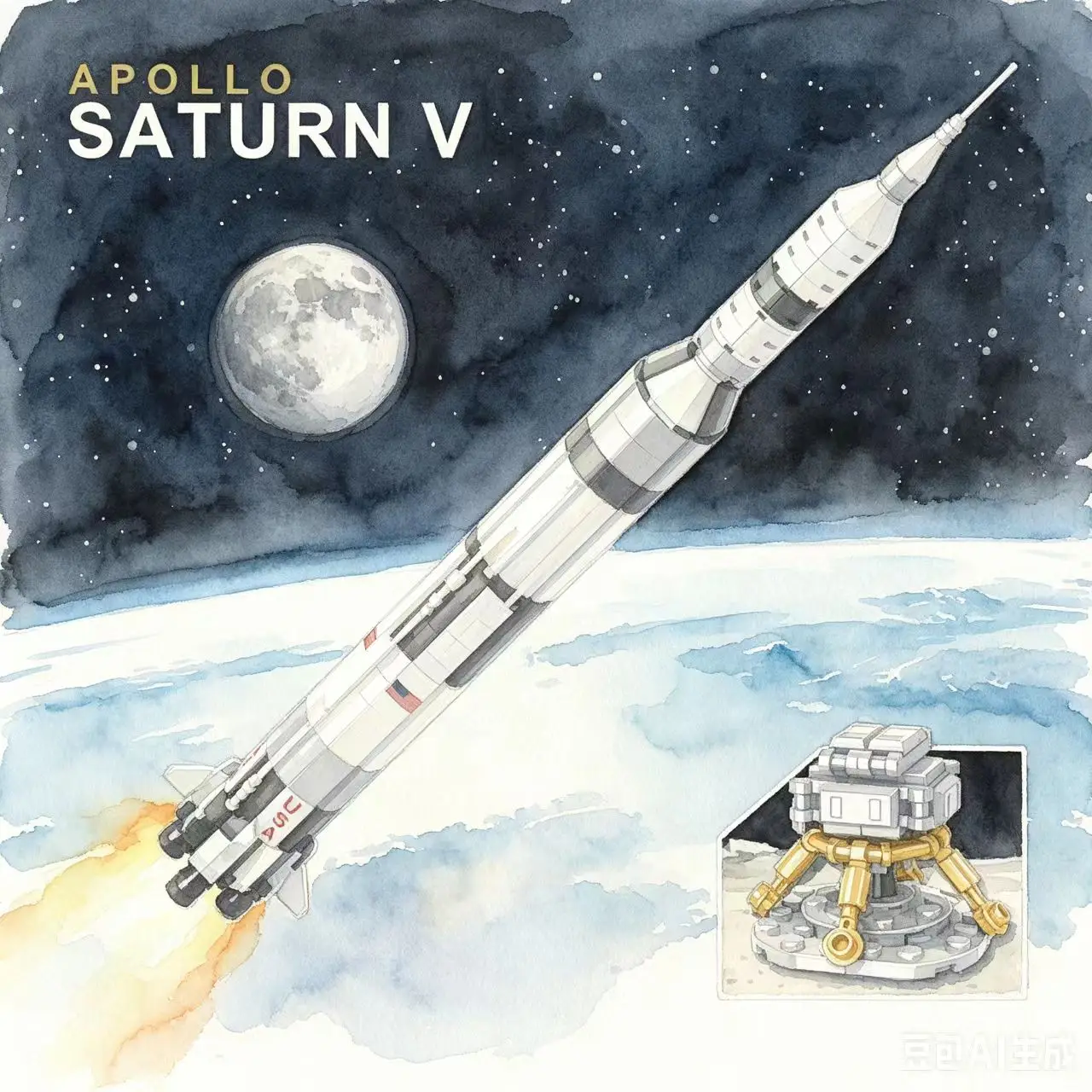 1969PCS Apollo Saturn V Building Blocks Model Space Rocket 37003 Assembly Bricks Toys Birthday Gifts 21309