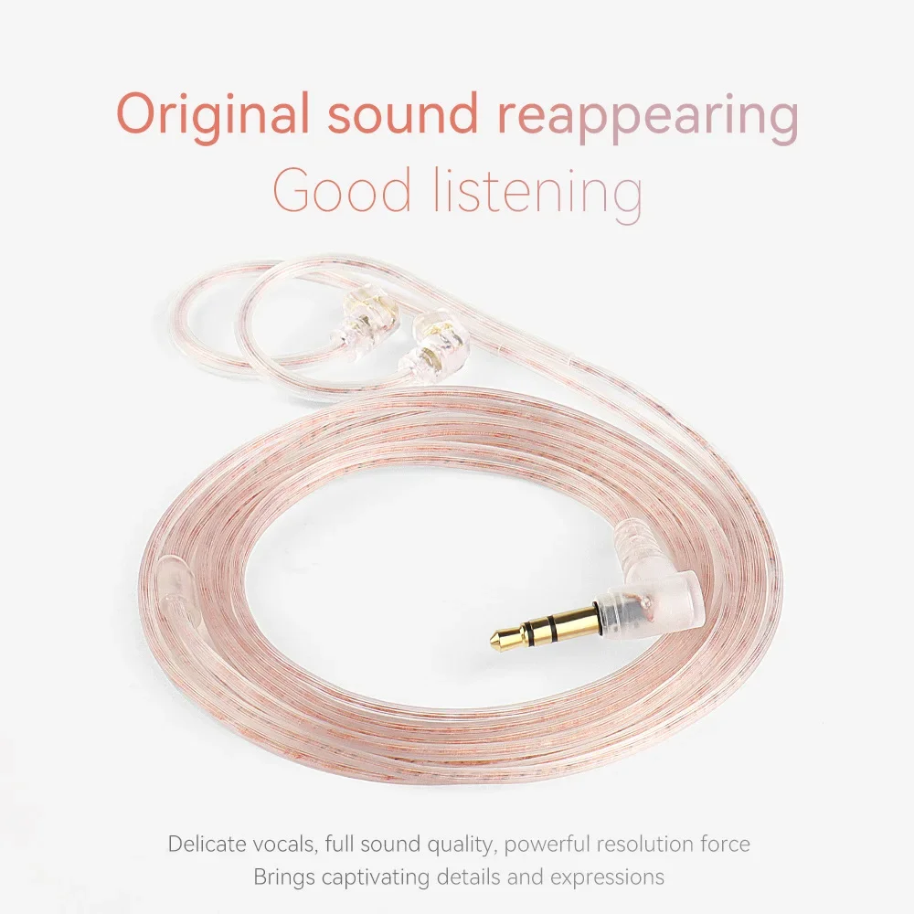 QKZ A3 Silver plated upgrade cable, dual parallel headphone upgrade cable, HIFI headphone replacement cable