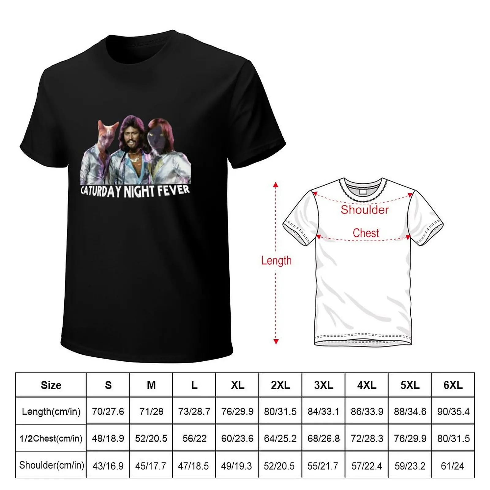 Cat-urday Night Fever - Bee Gees Best of American Rock T-shirt quick-drying korean fashion sublime heavy weight t shirts for men