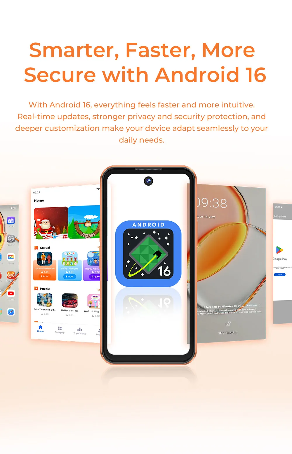 OUKITEL C17 mini Mini Smartphone, Up to 12GB RAM (3+9) + 32GB ROM, Ultra Compact Pocket Small Phone, 4" Mini Display, 2300mAh Battery, Gemini AI, Unlocked Android Mobile Phone