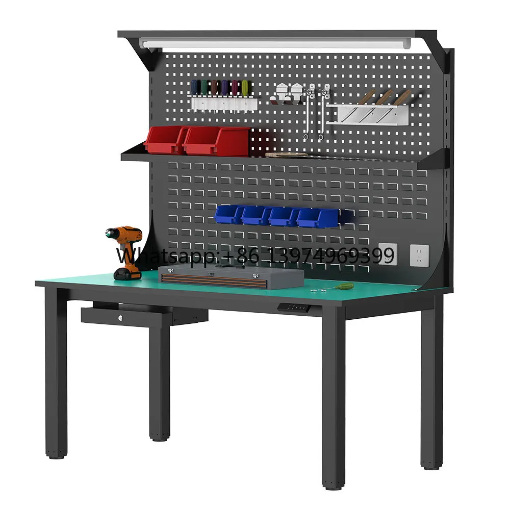 Industrial Heavy Duty Work Bench With Drawers Height Adjustable Standing Workbench