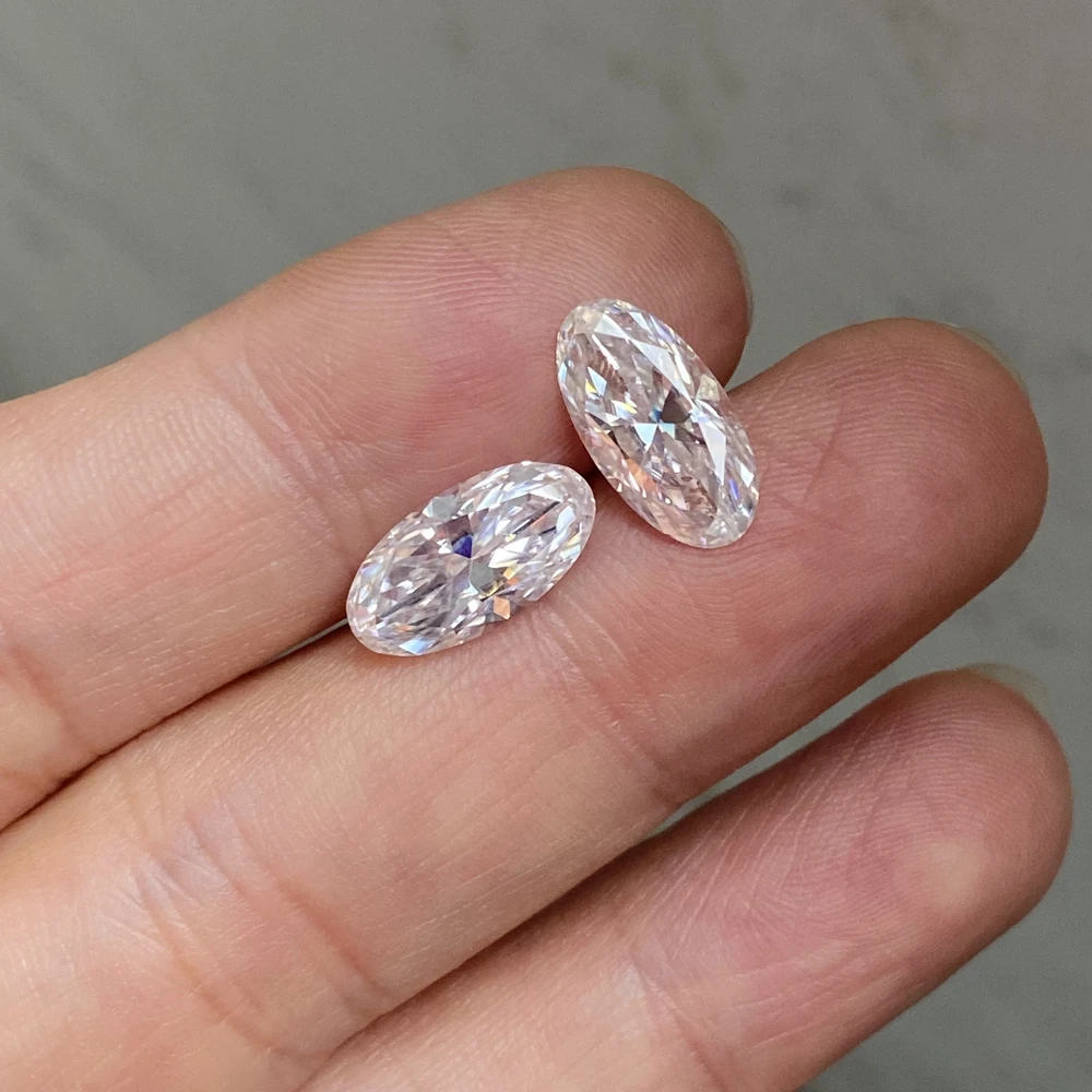 Meisidian-GEMA de diamante moissanita, 7x13,5mm, 3 quilates, corte ovalado suelto D VVS