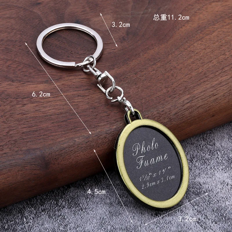 Creative Love Keychain Photo Frame Couple Keychain Square Personalized Photo Keychain Commemorative Gift