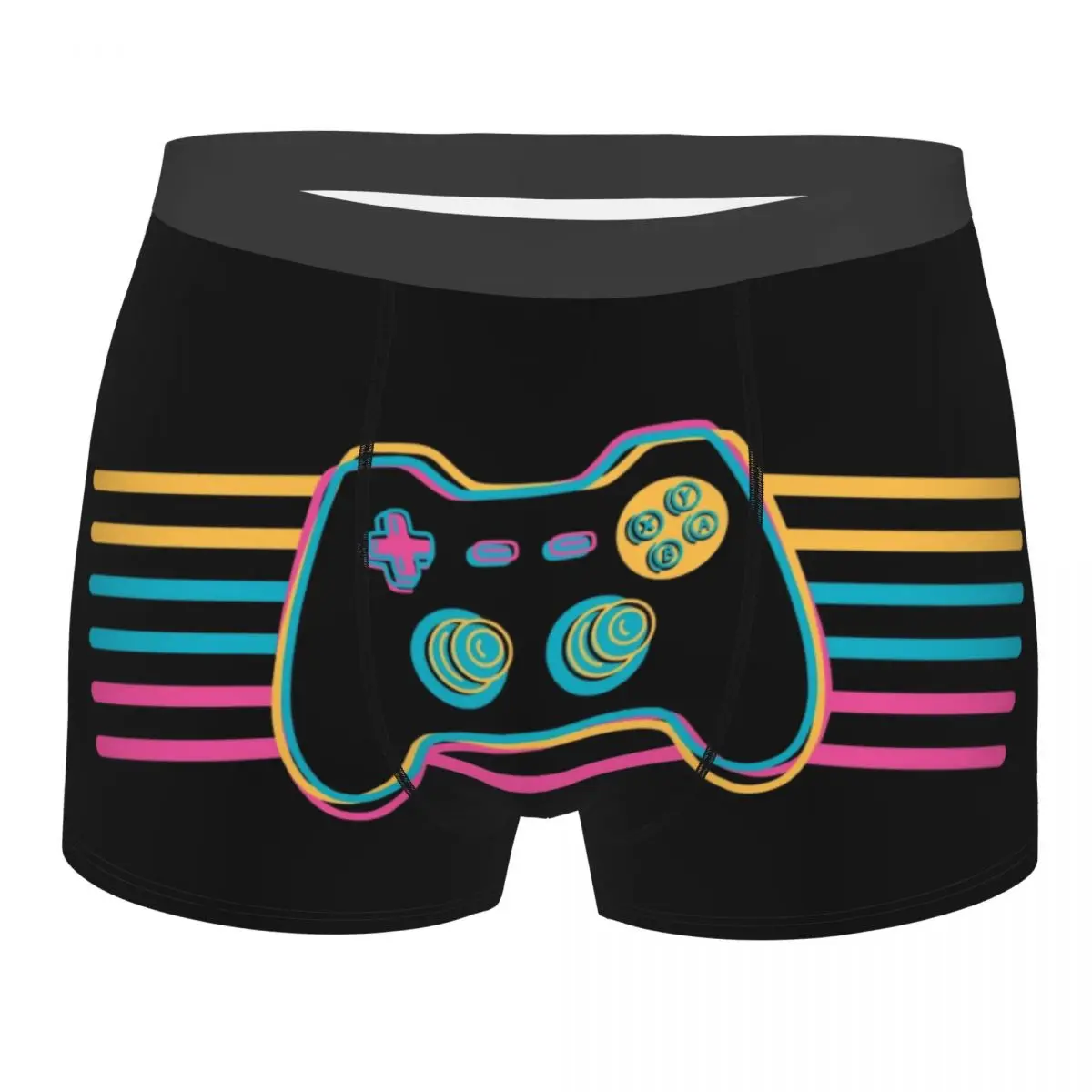 

Мужской забавный ретро винтажный геймерский игровой контроллер, нижнее белье, джойстик для видеоигр, джойстик, боксеры, эластичные шорты, трусики