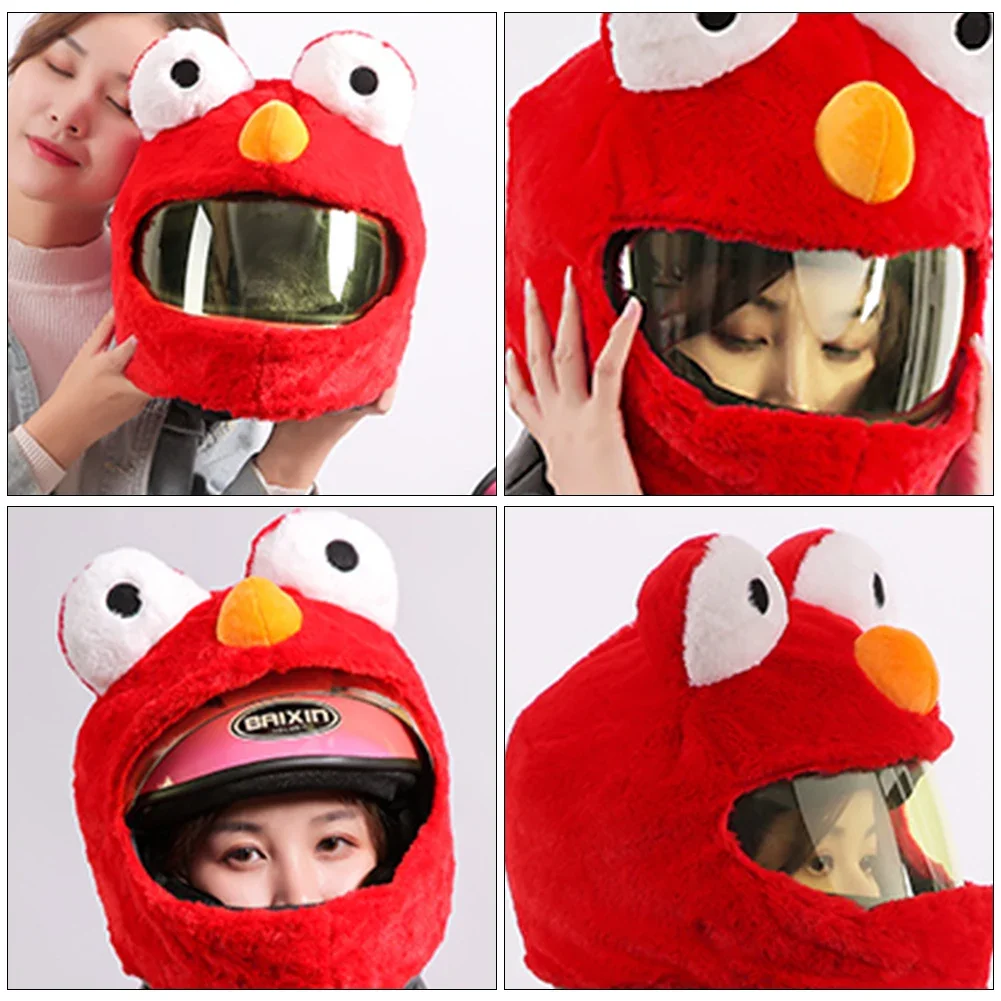 Motorhelm Covers Grappige Cartoon Pluche Helm Beschermhoes Helm Volledige Gezicht Covers Voor Gepersonaliseerde Helmen Party - afbeelding 1