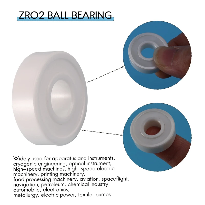 6000-2RS Full Ceramic Miniature Bearing Zro2 Ball Bearing 10X26x8mm