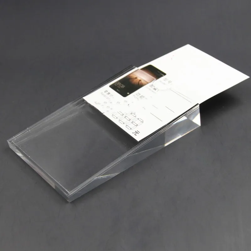 2PCS Desk Mobile Phone Acrylic Price Tag Holder Transparent Tablet Price Label Display Stand for Digital Products Retail Shop
