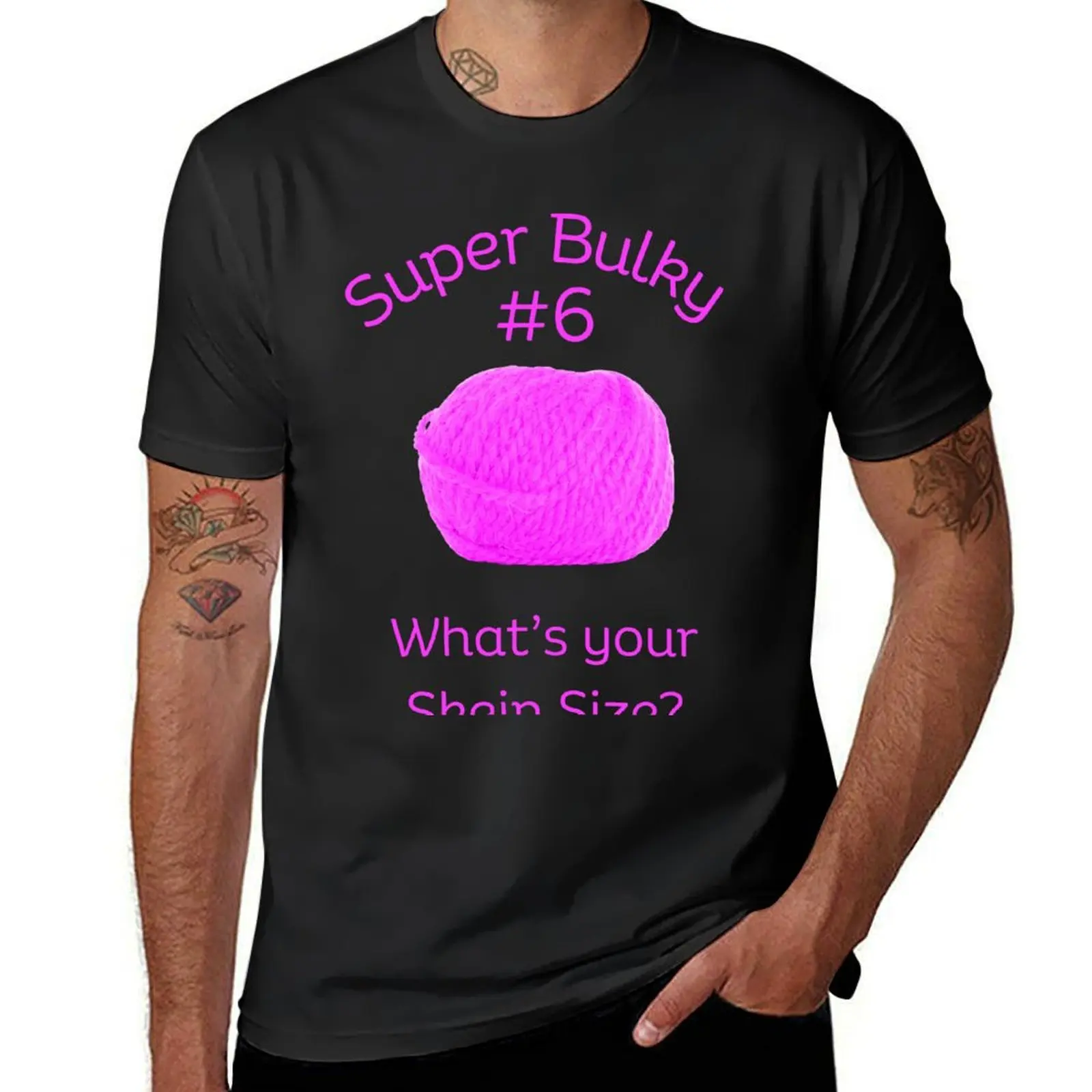 Super Bulky #6-Pink T-Shirt plus size tops customs Short sleeve tee oversized t shirts for men