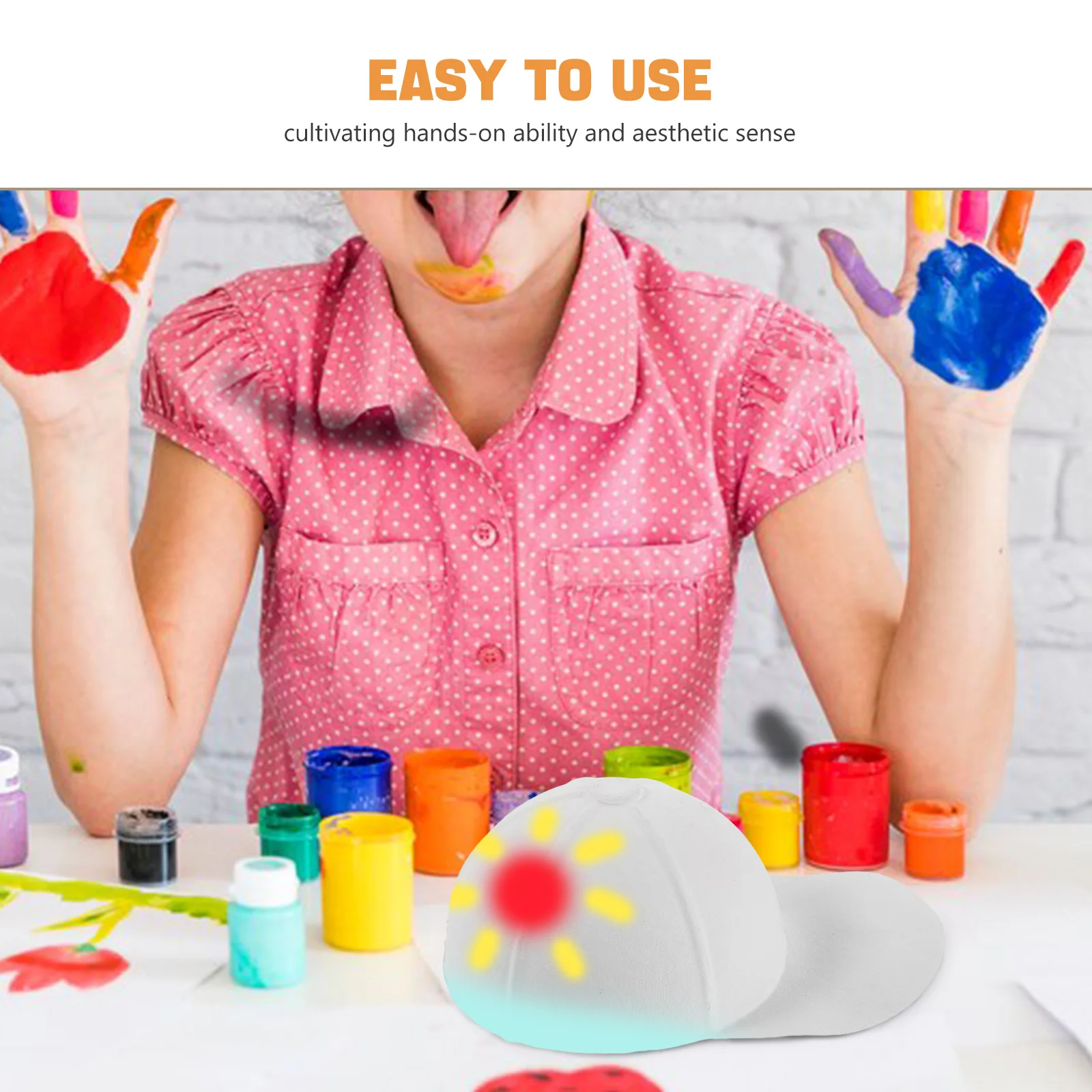 5 pçs bonés de beisebol em branco para pintura criativa diy projetos de arte papel branco esporte bola chapéus para crianças artesanato chapéus para decorar