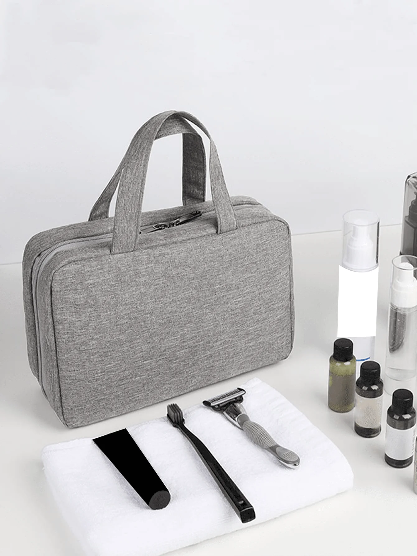 1Pc Multi-Functionele Opvouwbare Droge En Natte Scheiding Toilettas Opbergtas Cosmetische Tas Geschikt Voor Vrouwen En Meisjes Reizen