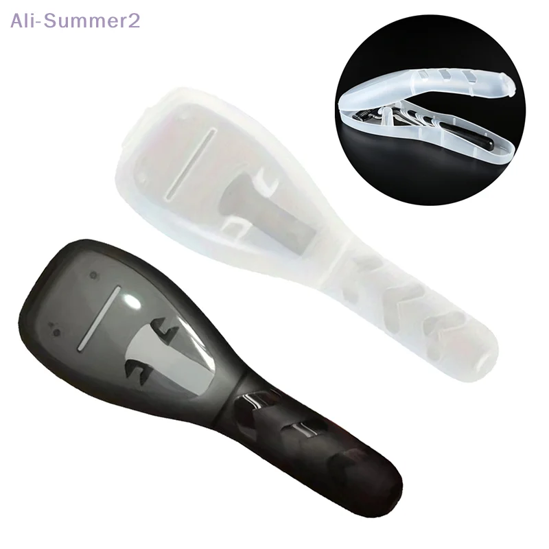 1/2/4 stücke Rasierer Lagerung Box Transparent Kunststoff Rasiermesser Box Klingen Halter Tragbare Reise Rasiermesser Fall männer Rasiermesser box Container