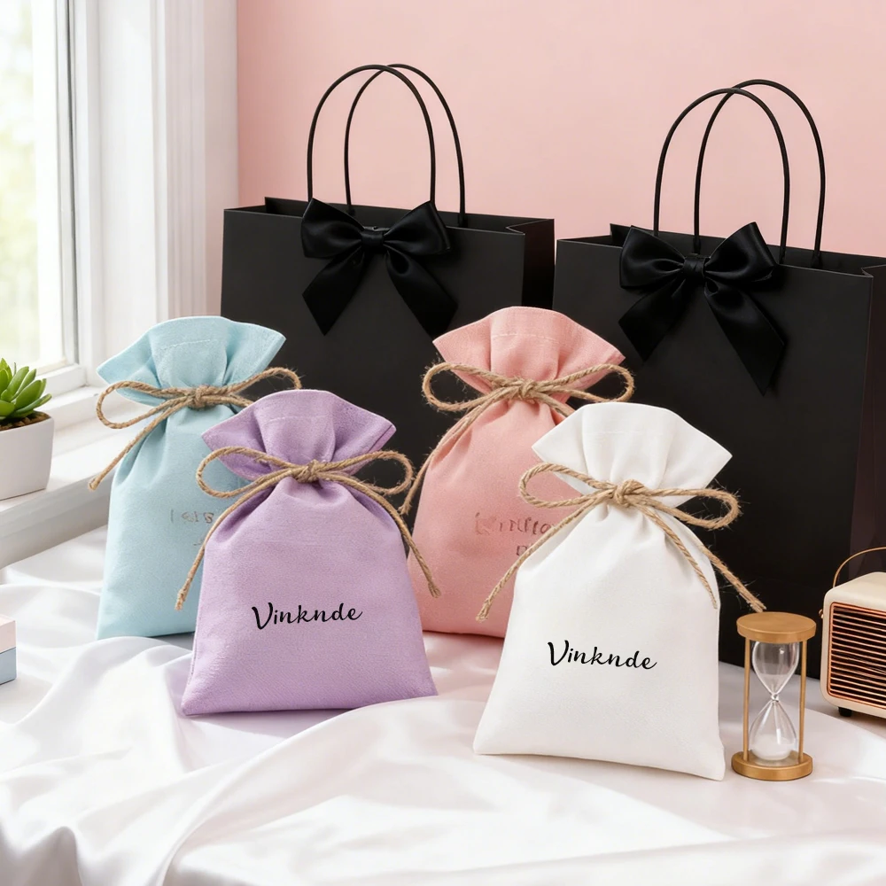 

100 шт., подарочные пакеты из хлопка с логотипом и мешковиной на шнурке, ювелирные изделия, кольца, упаковка, органайзер, сумки, свадебные сувениры, косметичка для конфет