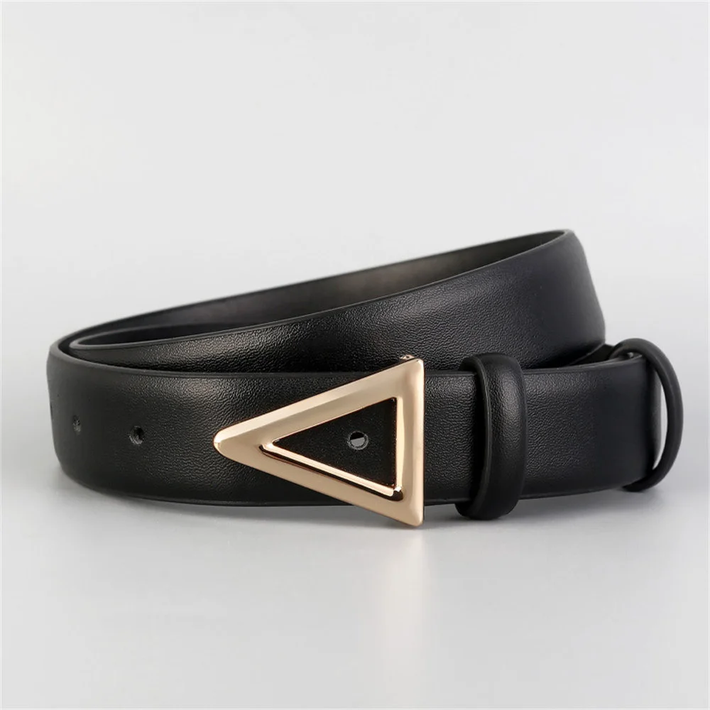 New Design Genuine Leather Belt Women Fashion Hand-make Adjustable Waist Casual Style Buckle Pin Leather Belt Accessories