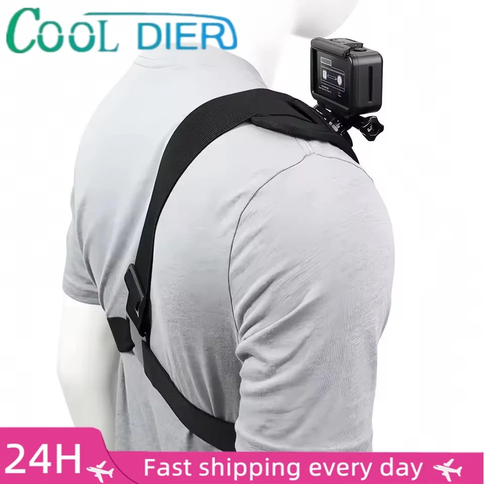 COOLDIER 360 °   Adaptador de Arnés de Pecho con Correa para Hombro para GoPro Hero 13 12 11 10 9 8 7 6 5 4 3+ 3 Black Edition y Xiaomi Yi