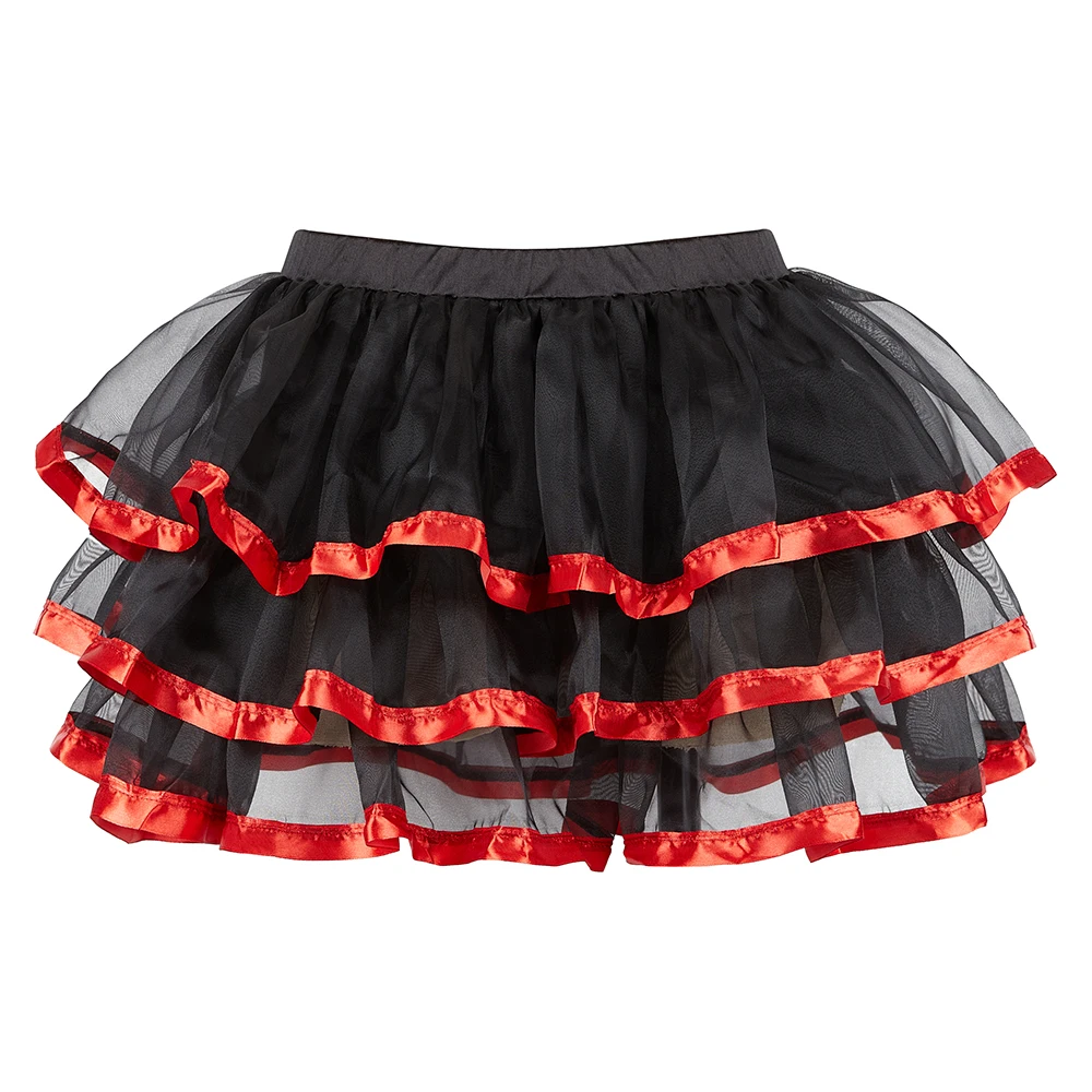 Plus Size Black Lace TuTu Corset Skirt 036#