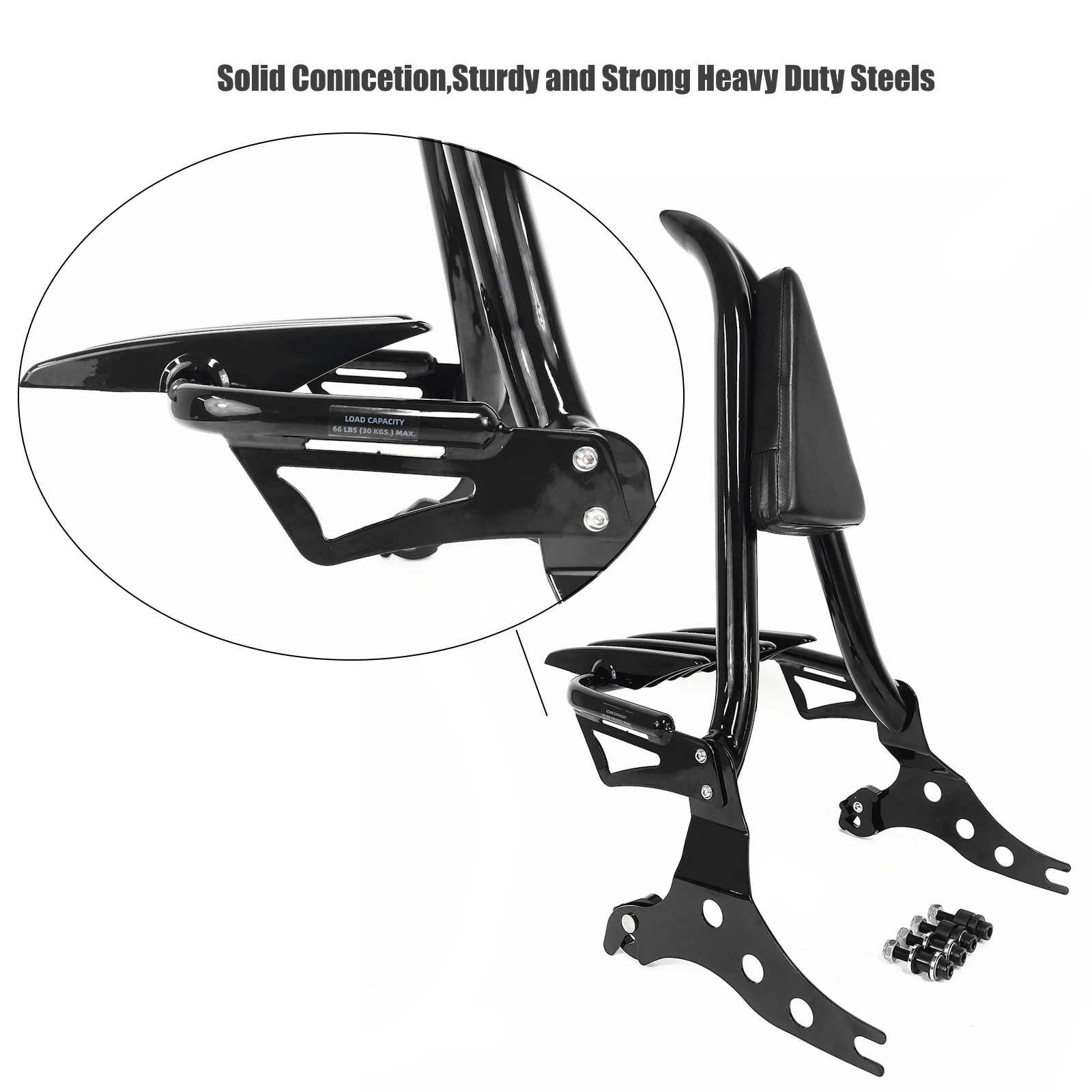 For Harley davidson Softail Breakout Fat Boy Fatboy Detachable Passenger Backrest Sissy Bar Back Rest Sissybar