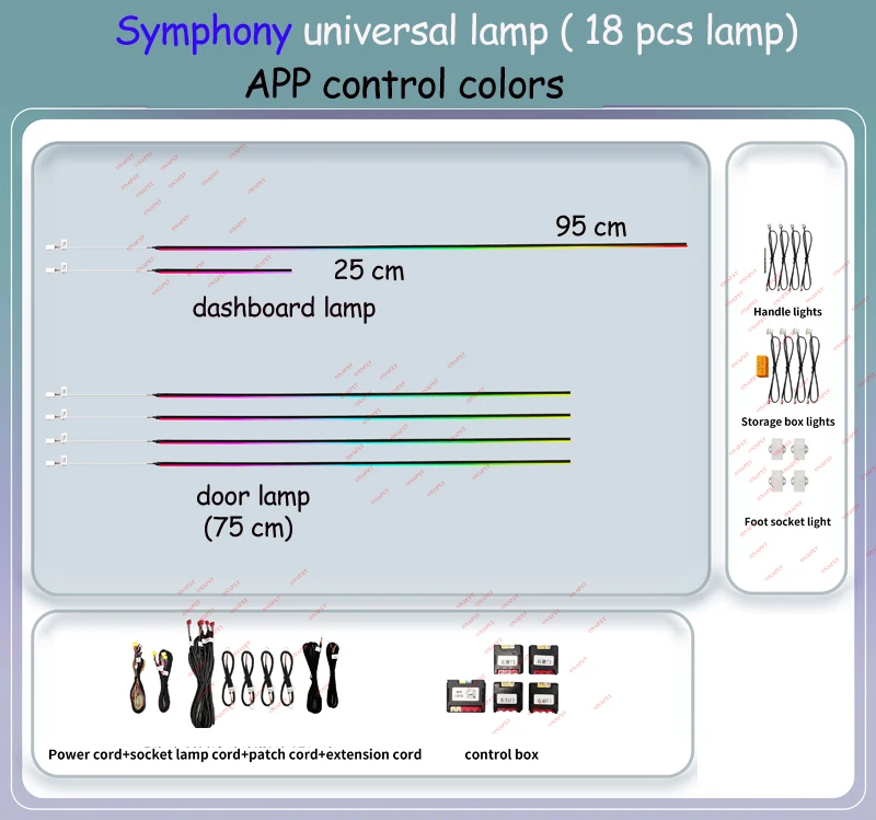 Universal For Porsche Macan Cayenne Panamera DIY APP Control Led Ambient Light RGB Atmosphere Lamp Decorative Strip