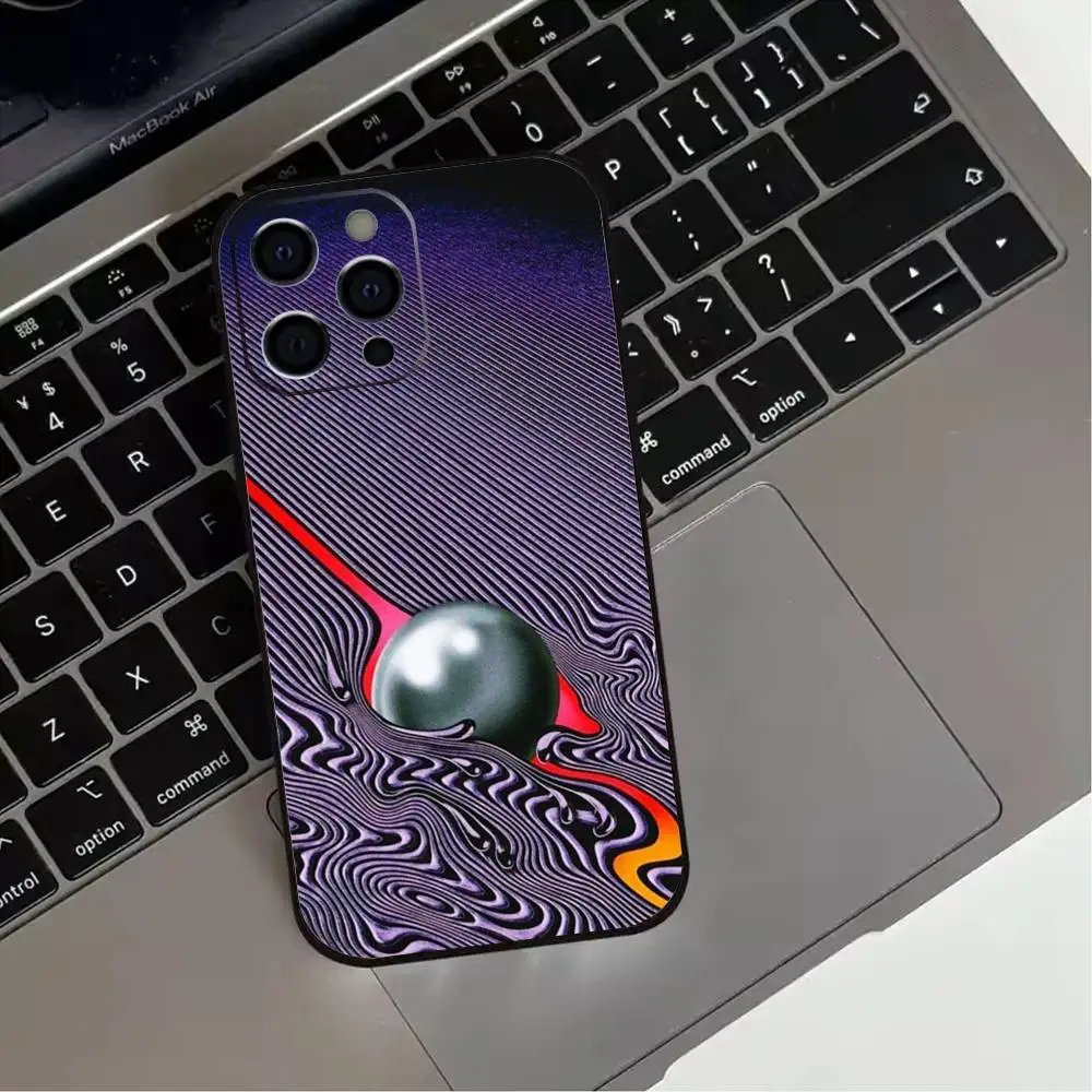 T-Tame Impala Psychedelic Art  Phone Case For iPhone 17,16,15,14,13,12,11 Plus,Pro Max,XS,Soft Silicone Black Cover