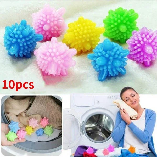 10pcs Multicolor Decontamination Laundry Ball Anti-Tangle Washing Machine Cleaning Household Supplies