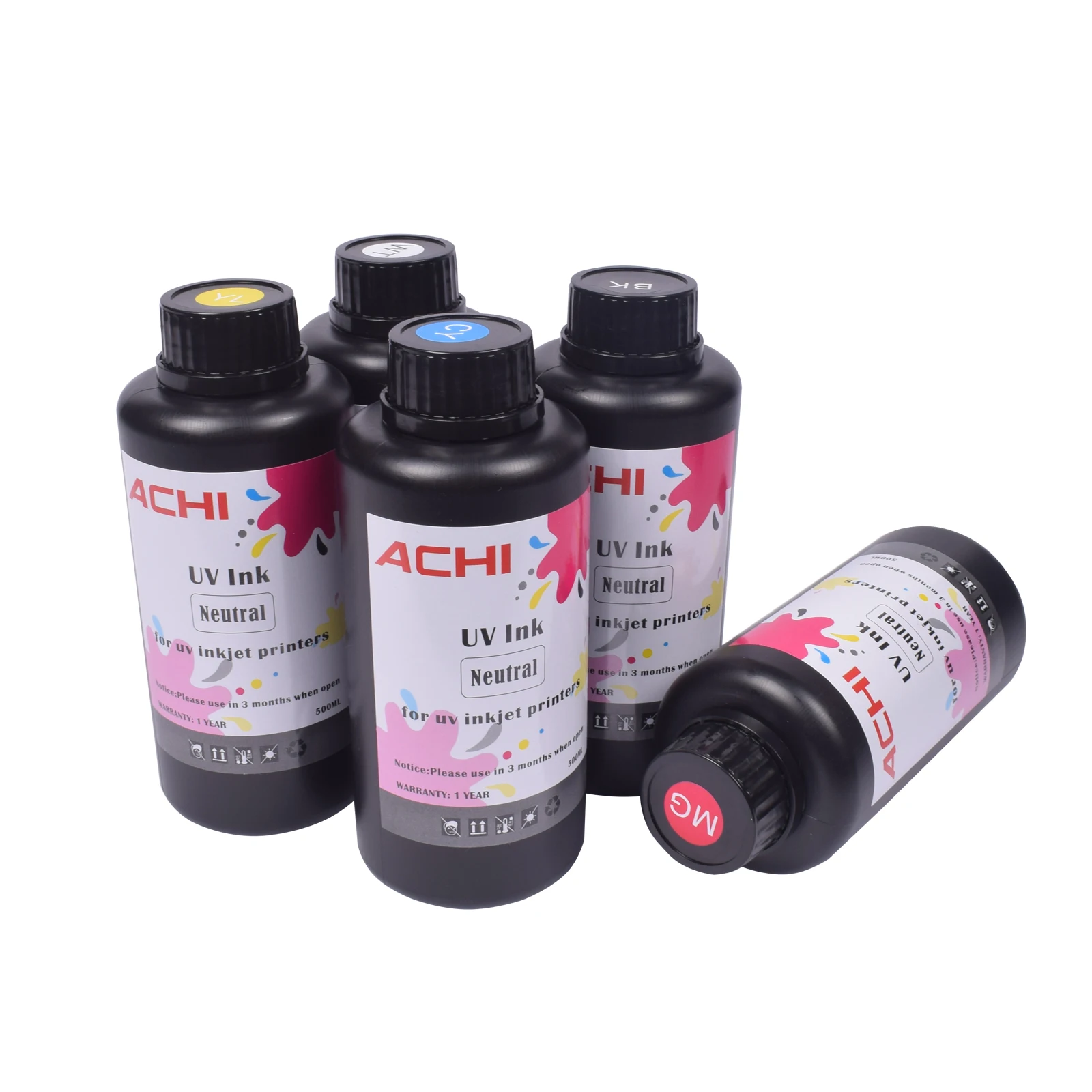 ACHI Ink 5x500ml UV Ink for UV Printer UV Moisturizer Device for Protects Printer Heads UV DTF Ink DTF Ink for A3 DTF Printer