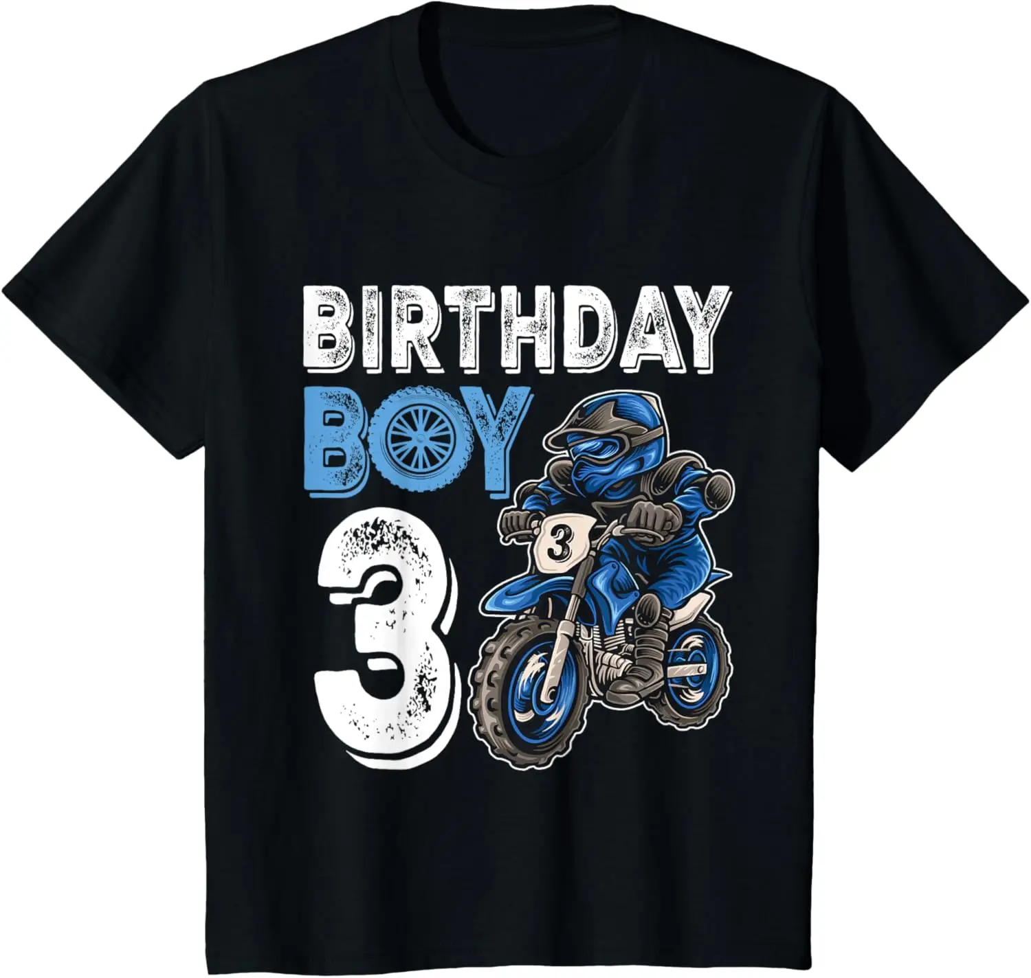 

Kids Motocross MX 3rd Gift 3 Year Old Dirt Bike Birthday Party T-Shirt