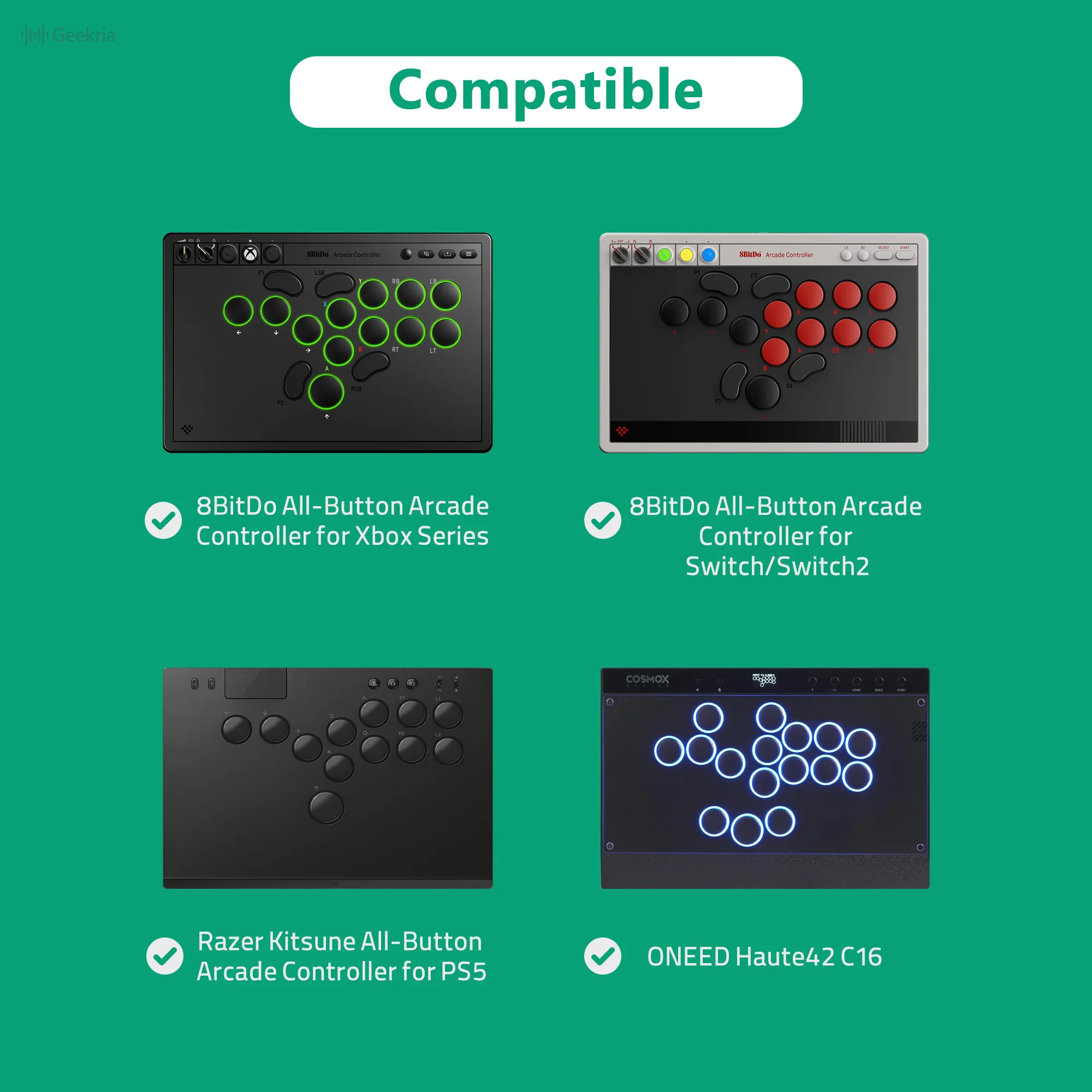 Geekria Razer Kitsune 8BitDo Arcade Controller Case