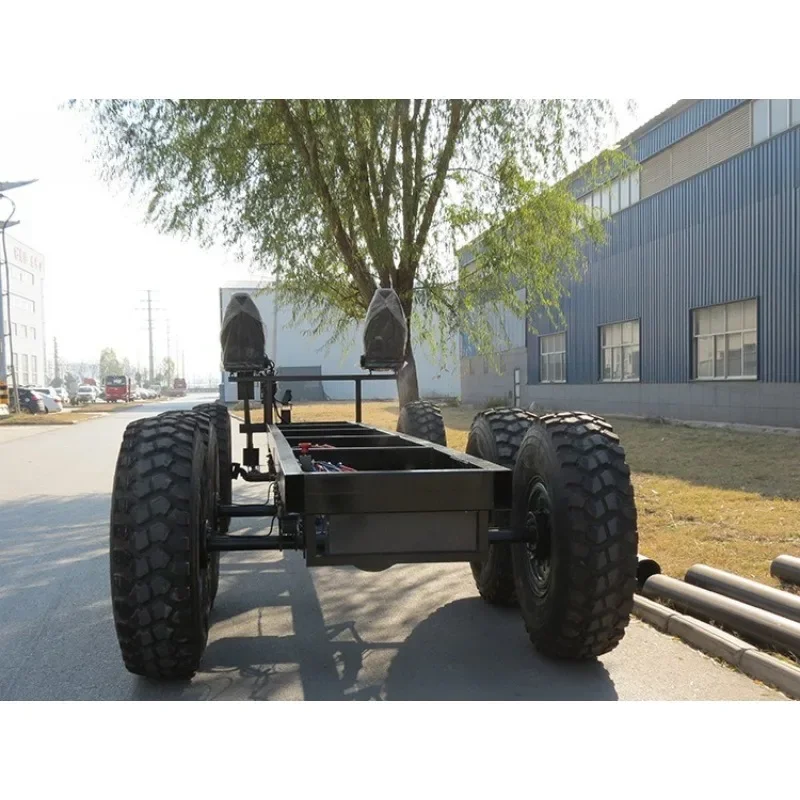 Electric parade float chassis production, special-shaped axle processing chassis
