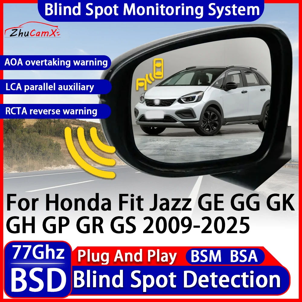 

BSD BSM Blind Spot Detection Monitoring Warning System Change Lane Assistance For Honda Fit Jazz GE GG GK GH GP GR GS 2009-2025
