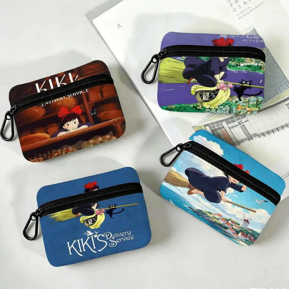 K-Kikis D-Delivery S-Service Movie Portable Oxford Fabric Mini Wallet Carabiner Design Small Coin Bag For Cards Keys Earphones