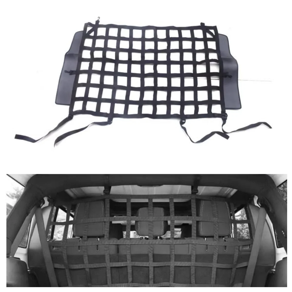 

Car Pet Isolation Net For for Jeep Wrangler JK JL 07-21 Dog Luggage Cat Storage Obstacle Network Mesh