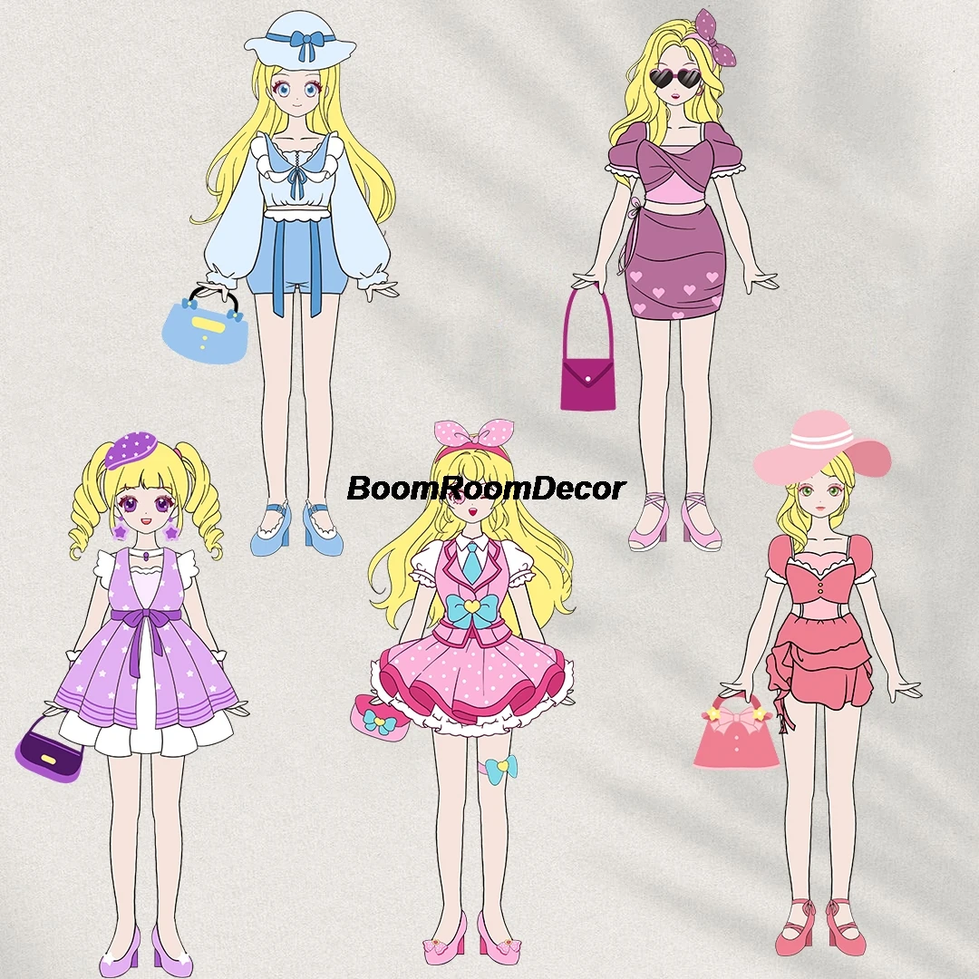 8 pegatinas estéticas de moda Y2K para armario de niña, estilo nostálgico Kawaii, para ropa urbana, café, laptop, arte, imagen, guitarra