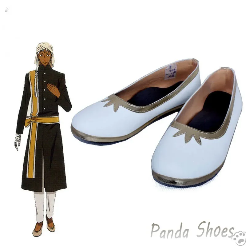 Black Butler Agni Cosplay Shoes Anime White Boots Black Butler Agni Cosplay Costume Prop Shoes for Women Men Halloween Party