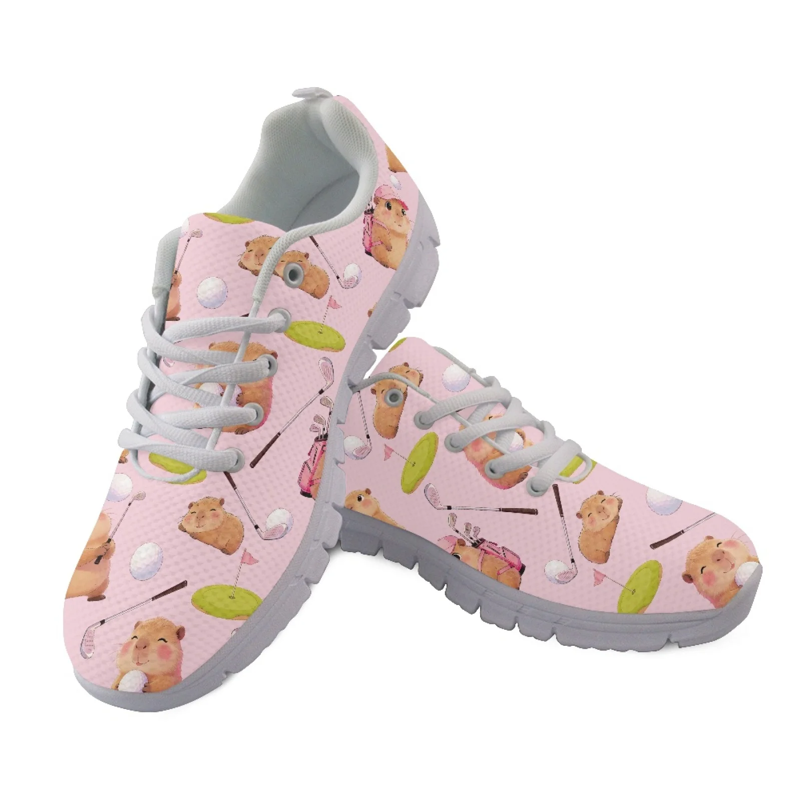 Coloranimal Comfortable Lace Up Running Shoes for Women Mens Athletic Trainers for Outdoor Cute H