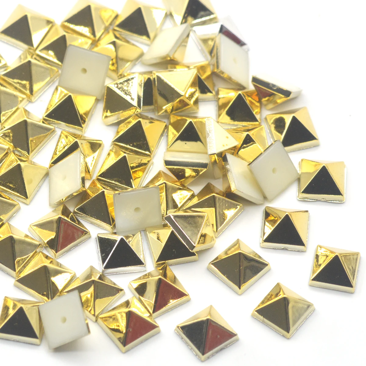 KALASO 6mm 8mm 10mm Pyramid Square Punk Studs Rivets Spikes For Bag Shoes Garment Decor Leather Craft DIY Accessories