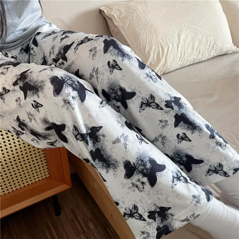 Fashion Casual Dots Pajama Pants Ladies Beach Holiday Soft Comfortable Elastic Plus Size New Women Sleepwear Home Lounge Pant