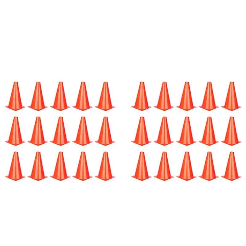 

RTSHE-30Pcs 9 Inch Sports Cones, Soccer Training Cones Plastic Cones For Soccer Basketball Training Indoor Outdoor Activities