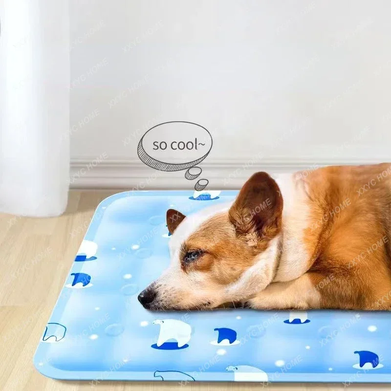 Pad Summer Cooling Dog Cold Mat Kitten Pet Ice Mat Breathable Small Large Dog Pet Mat Cooling Supplies Pet Ice Pad