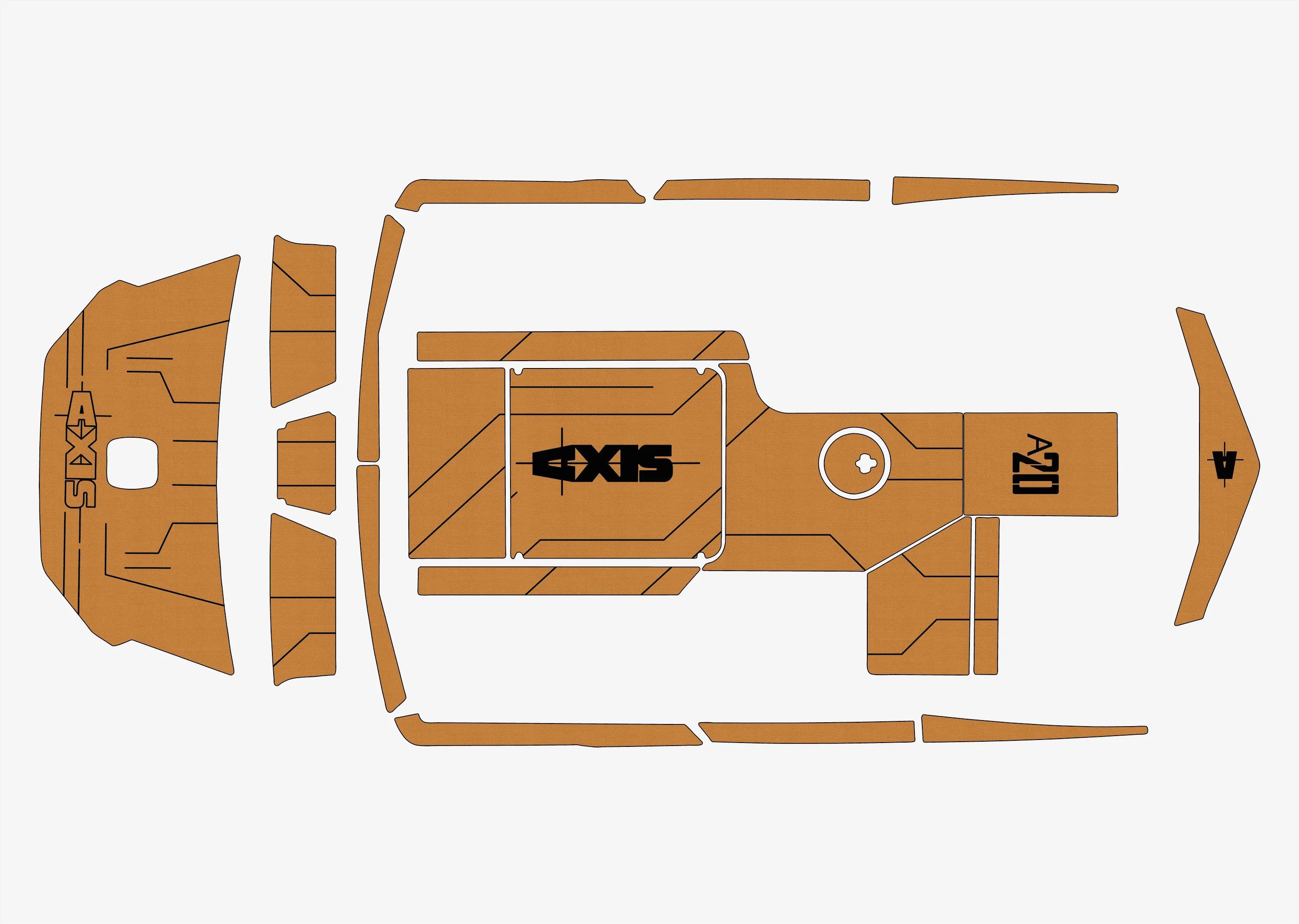 2020-2021 محور A20 1/4 "6 مللي متر إيفا رغوة عدم الانزلاق بولي كلوريد الفينيل خشب الساج التزيين البحرية حصيرة سيديك أكوا السجاد أرضية بحرية #1
