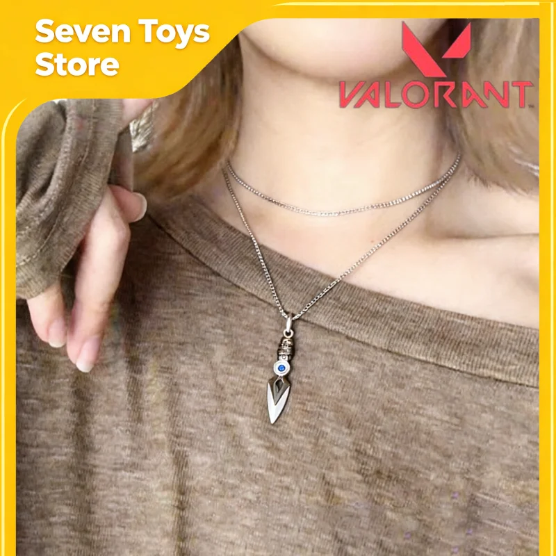 

Valorant Jett’S Pendant Silver-Plated Pendant Necklace Valorant Game Peripherals Cosplay Accessory Collect Decor Gift
