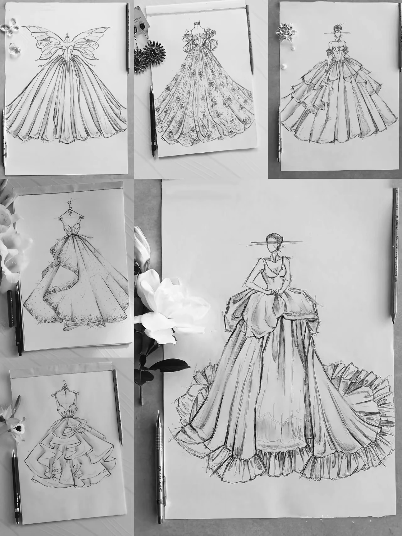 Custom Wedding Dress | Hand-Drawn Design & Made to Order | A-Line/Sheath/Mermaid | Plus Size Available Bespoke Bridal Gown