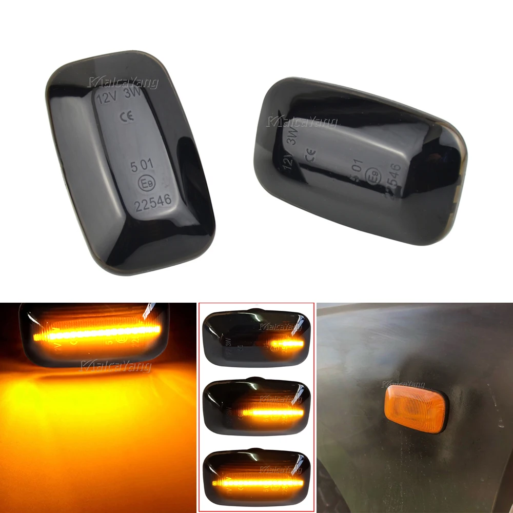 Side Marker Lights Dynamic LED Turn Signal Lamp Indicator For Toyota Landcruiser Land cruiser 70 80 100 Series 1998-2007