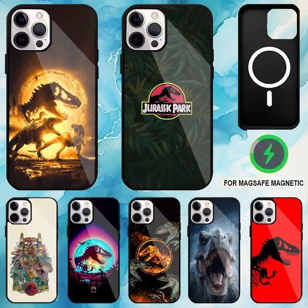 

J-Jurassic Park Dinosaur World Phone Case For iPhone17,16,15,14,13,12,11 Plus,Pro Max Magnetic For Magsafe Wireless Charging