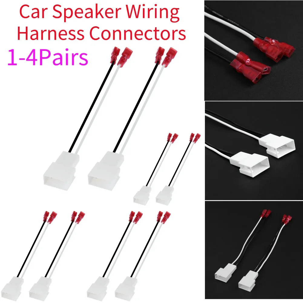 1-4Pairs Car Speaker Wiring Harness Connector Auto Loudspeaker Cable Cord Adapter 72-8104 For Toyota Scion 1987-2013 Car Parts