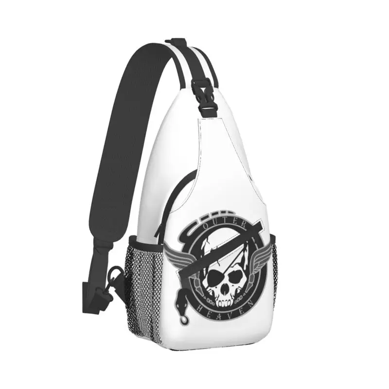 Äußere Himmel Logo Schulter tasche für Männer coole Metall ausrüstung solide Videospiel Schulter Cross body Brust rucksack reisen Tages rucksack