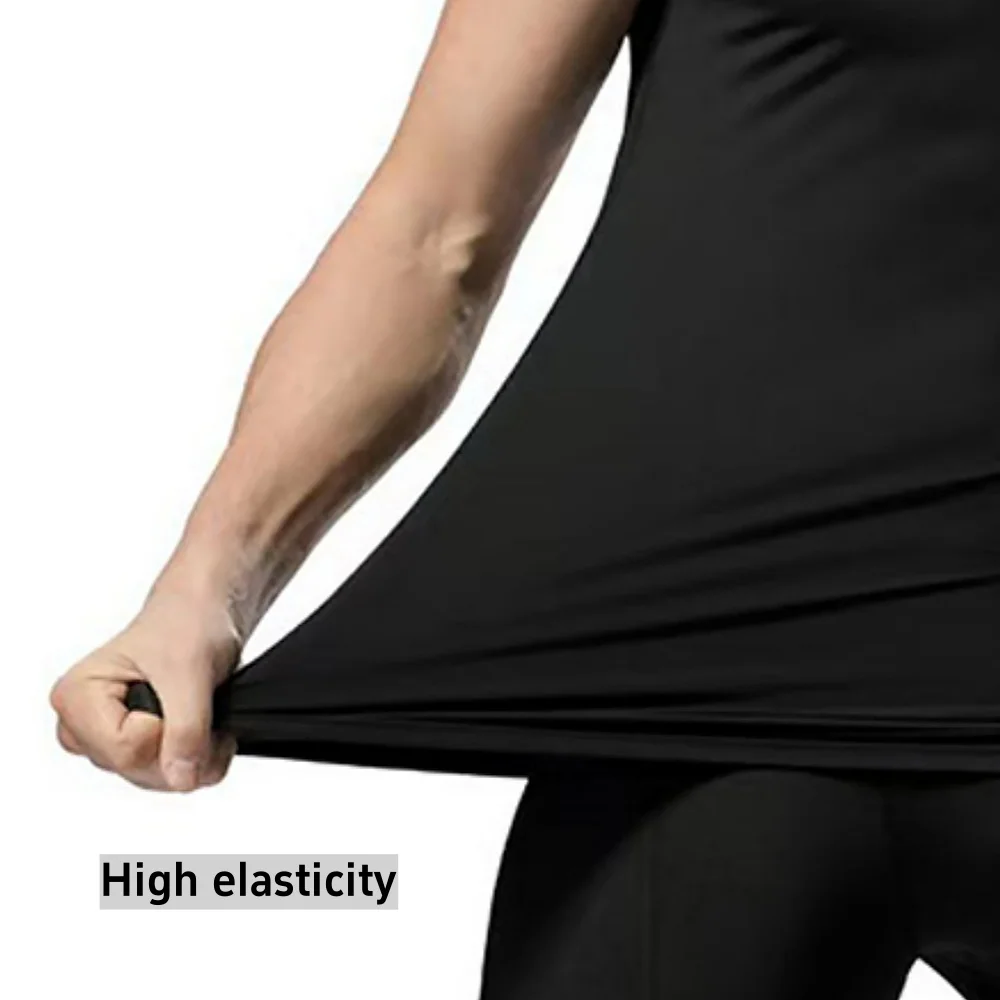 Compression Tank Tops Print Elasticity Gym wear Men Sleeveless Quick Drying Sportswear Fitness Bodybuilding Muscle Workout Vest