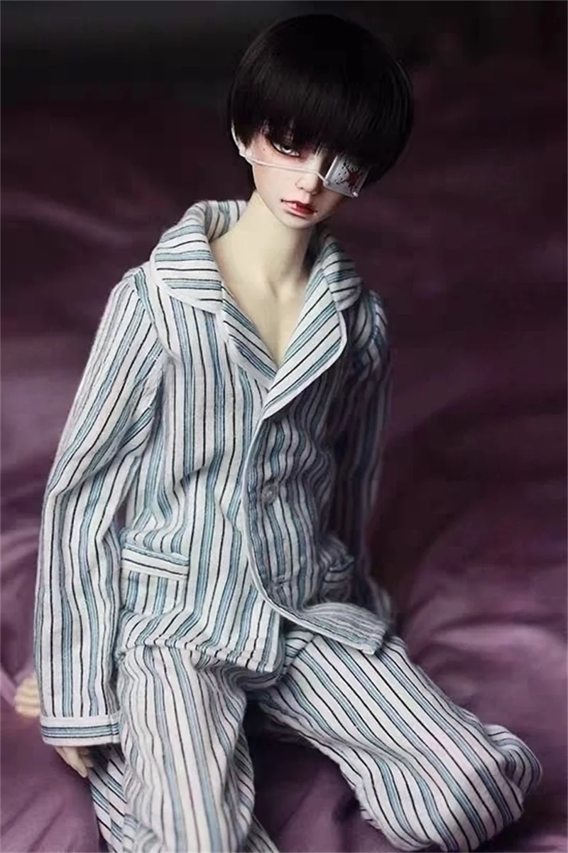 BJD doll suit 1/3 1/4 SD17 Uncle size [pyjamas + pajama pants] in the second sick building pyjamas home service doll accessories