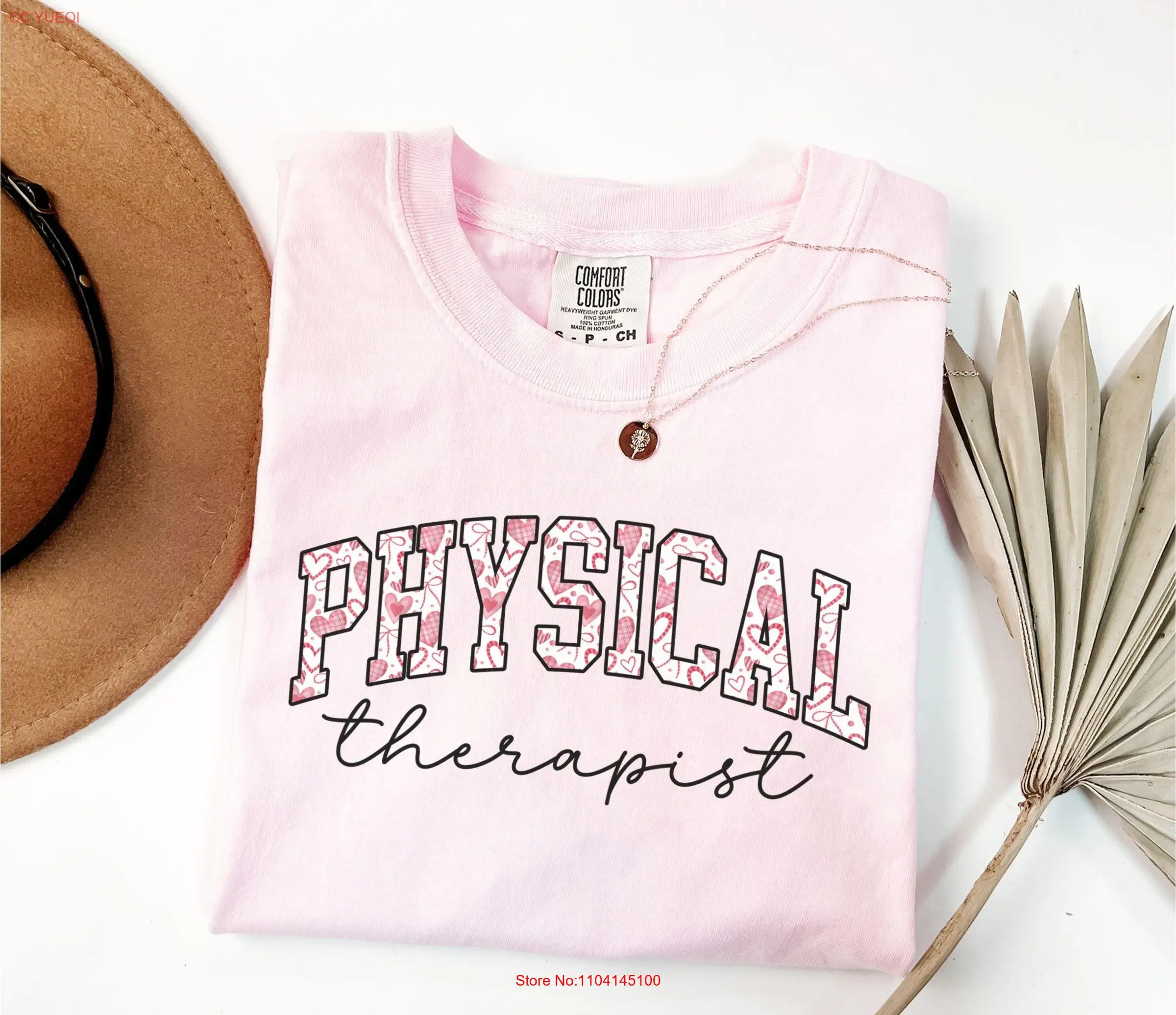 

Футболка Comfort Colors Physical Therapy Valentines Therapist Valentine PT Day подарок с длинными или короткими рукавами