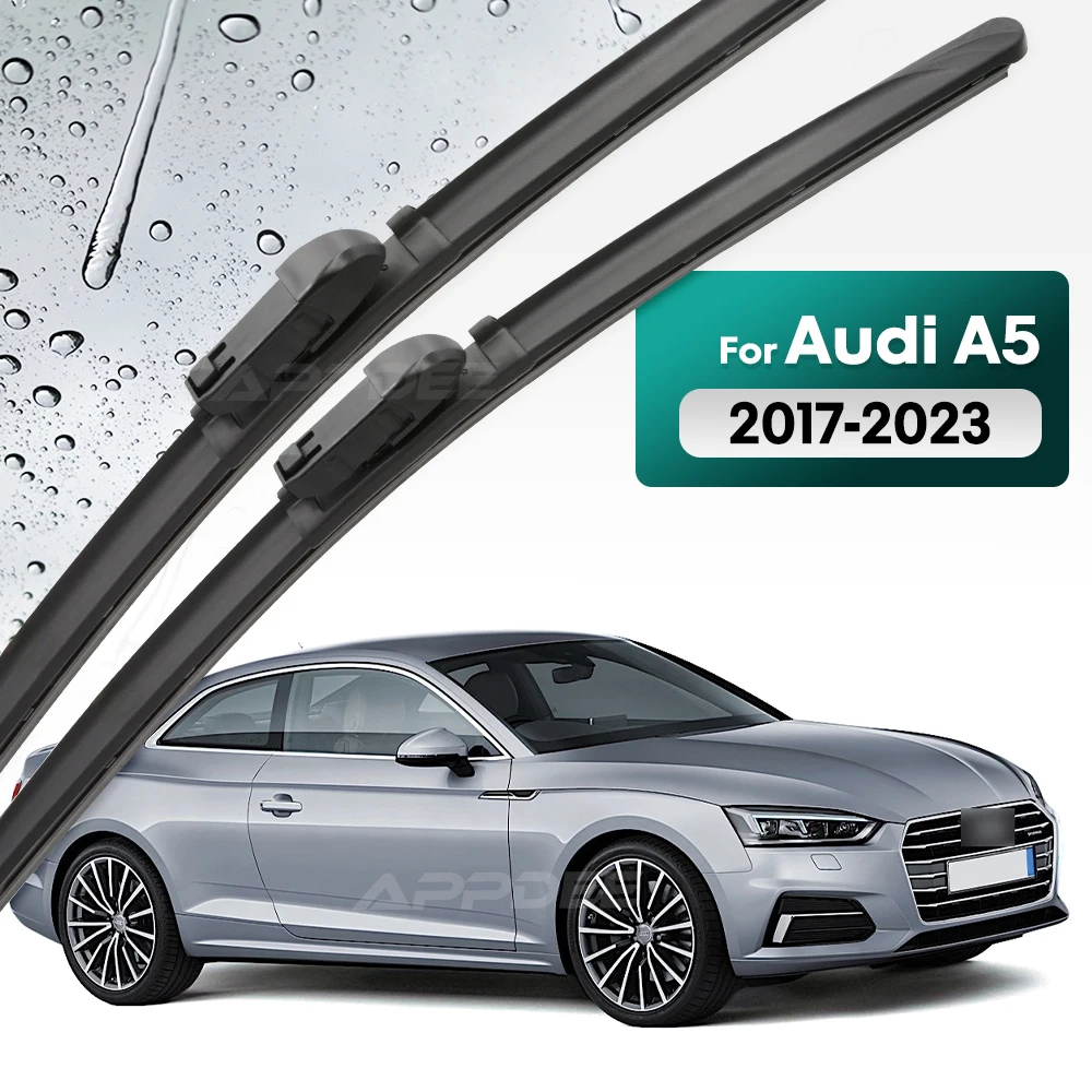 

Silicone & rubber Front Wiper Blades Set For Audi A5 MK2 2017 - 2023 Windshield Windscreen Window Brush 24"+20"