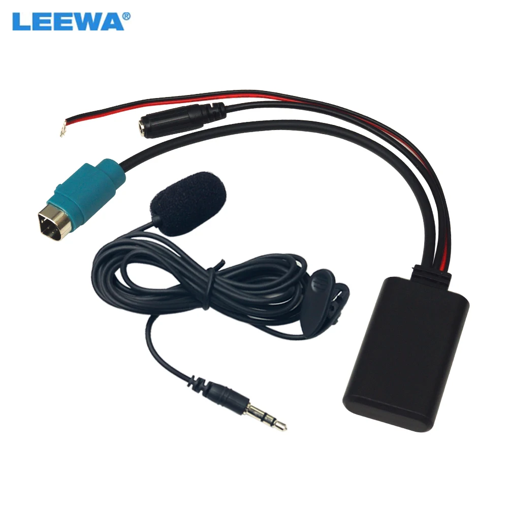 LEEWA Car AUX Input Wireless bluetooth Module Audio Radio AUX Adapter For Alpine KCE-236B CDE9885 9887 Electronics Accessories
