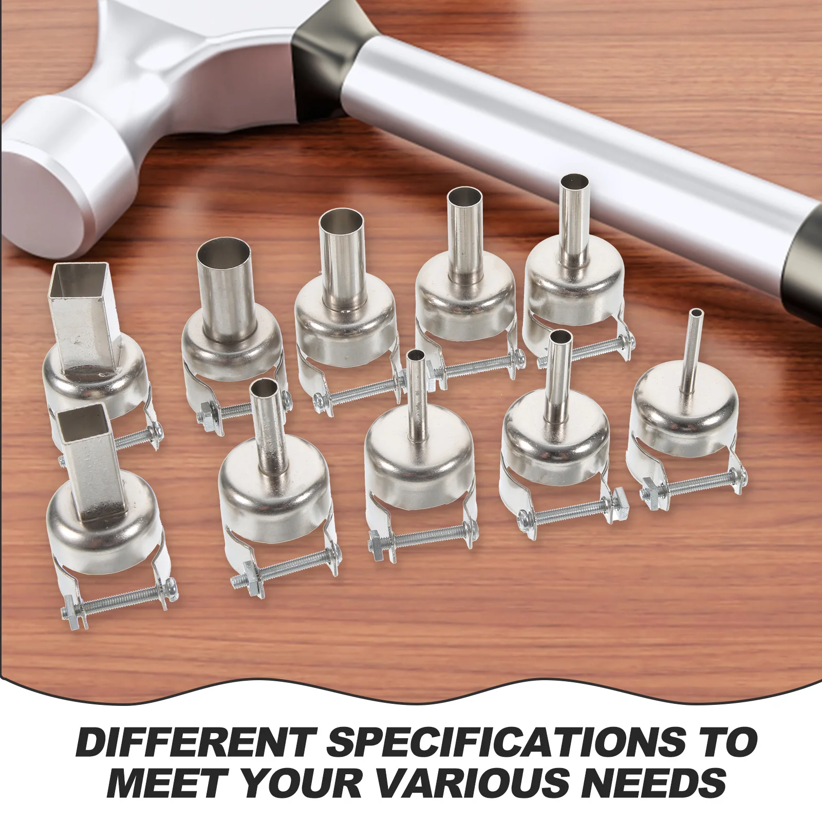 

10Pcs Hot Air Soldering Nozzles Precision Heat Tool Tips for Soldering Station Parts Accessories Heat Nozzle Air Nozzle